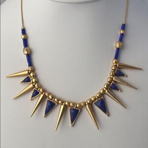 Spiked Violet & Gold Tribal Necklace